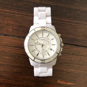 White Fossil Men’s Watch